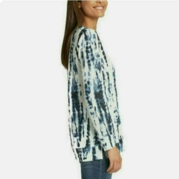 ♡3/$30♡ Ellen Tracy V Neck Long Sleeve Relaxed Tunic Blouse w Pockets -S - Picture 3 of 7